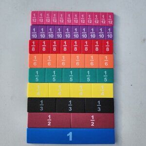 Lakeshore Fraction Tiles Foam Educational Math Manipulative Toy Game Puzzle Colo